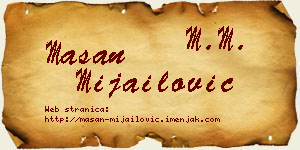 Mašan Mijailović vizit kartica